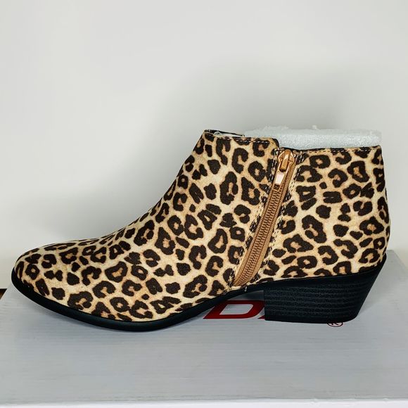 Round Toe Faux Suede Stacked Heel Ankle Bootie - Picture 1 of 3